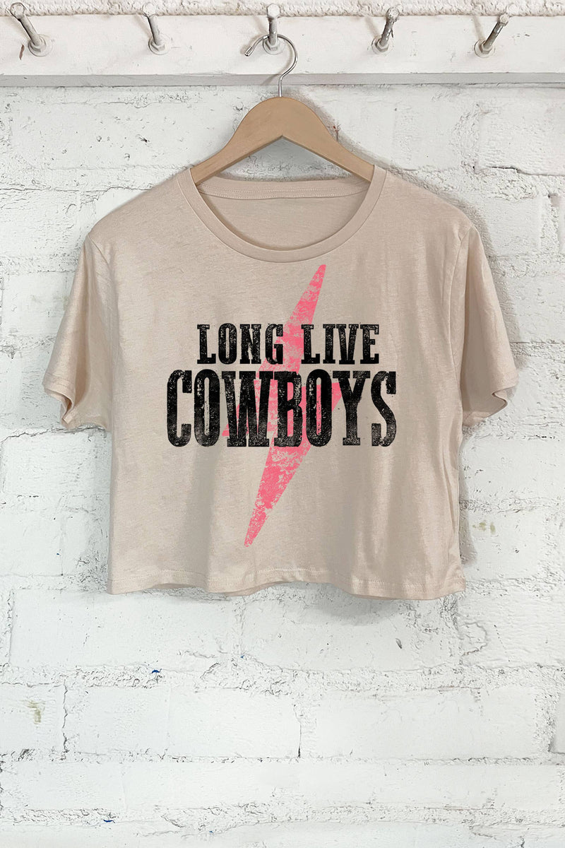 LONG LIVE COWBOYS OATMEAL GRAPHIC TEE-Sissy Boutique-Sissy Boutique