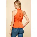ORANGE FRONT CROSSOVER TANK TOP-TCEC-Sissy Boutique