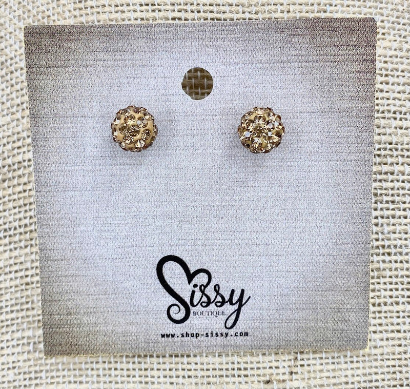 Pave' Ball Studs Sissy Boutique
