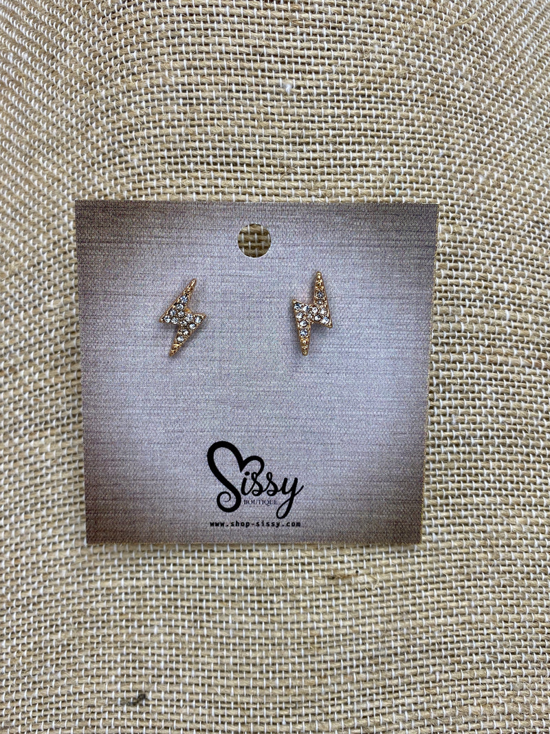Silver and Gold Lightning Bolt Studs Sissy Boutique