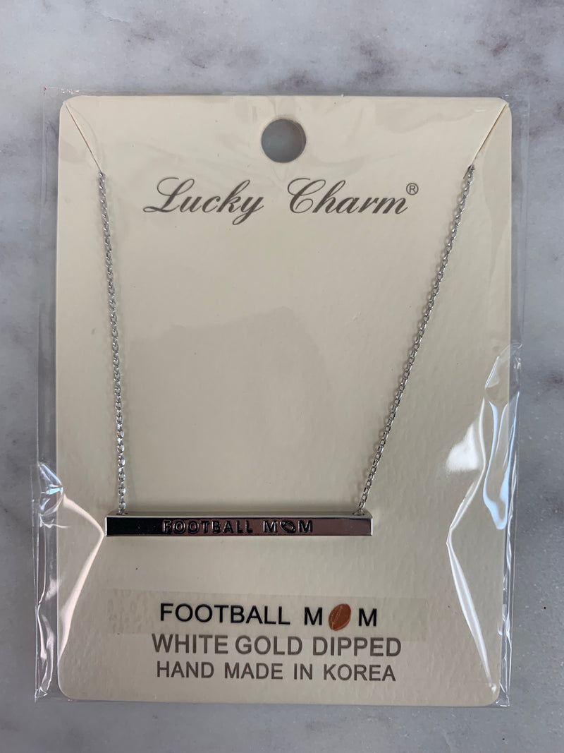 Football mom bar Necklaces Sissy Boutique