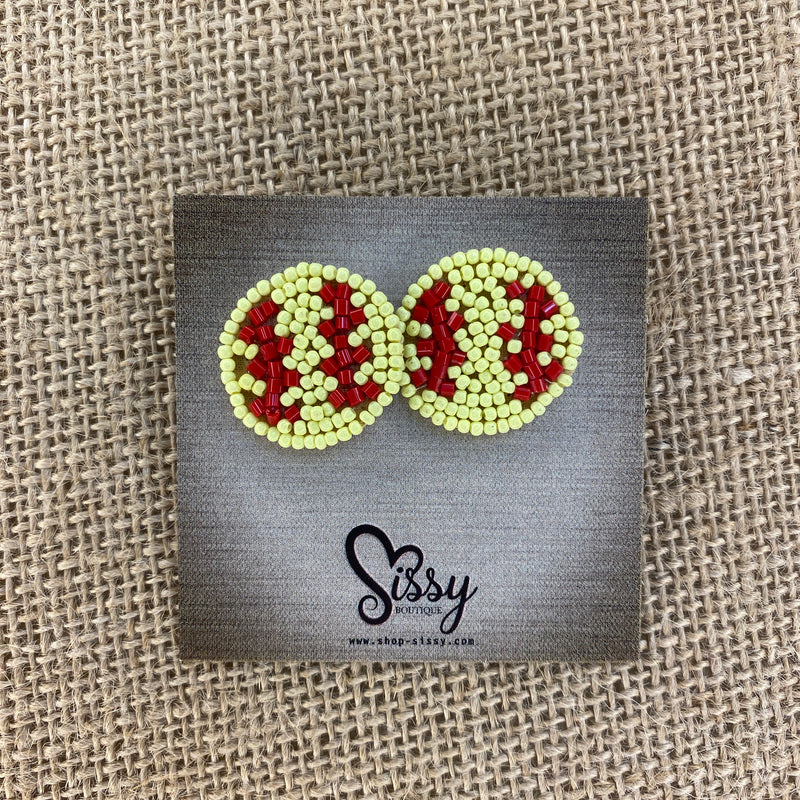 SOFTBALL EARRINGS-Sissy Boutique-Sissy Boutique