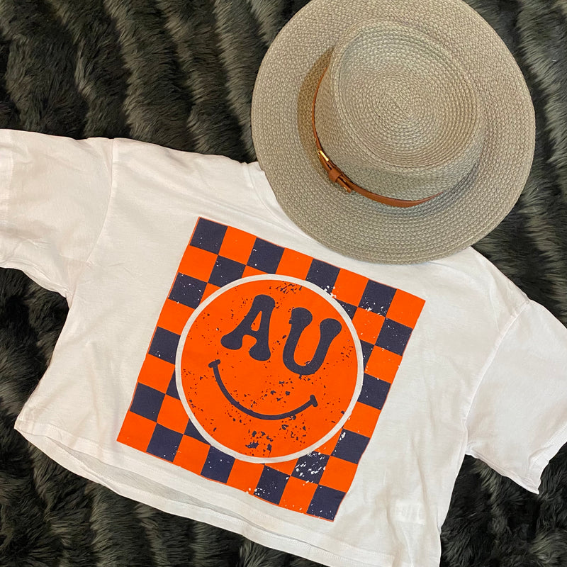 AUBURN SMILEY WHITE CROP TOP-Sissy Boutique-Sissy Boutique