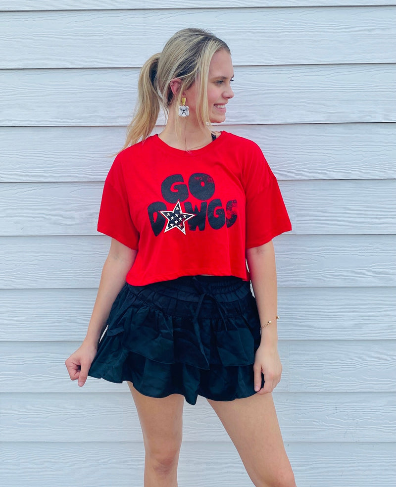 Go Dawgs Red Crop Top Sissy Boutique