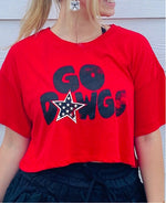 GO DAWGS RED CROP TOP-Sissy Boutique-Sissy Boutique