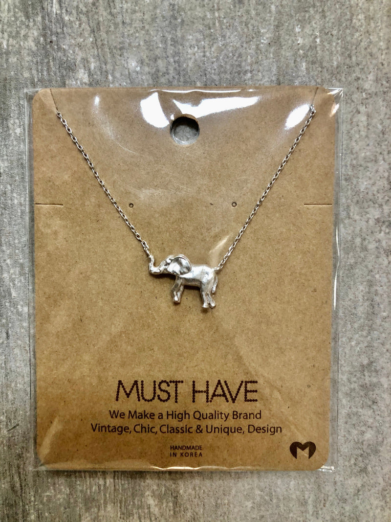 Silver Elephant Pendant Necklaces Sissy Boutique