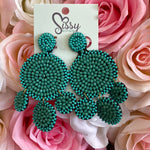 Turquoise Multi-Disc Seedbead Earrings Sissy Boutique