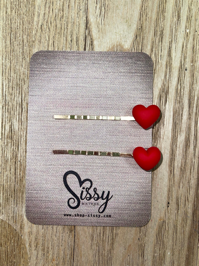 Heart Hair Pins Small Sissy Boutique