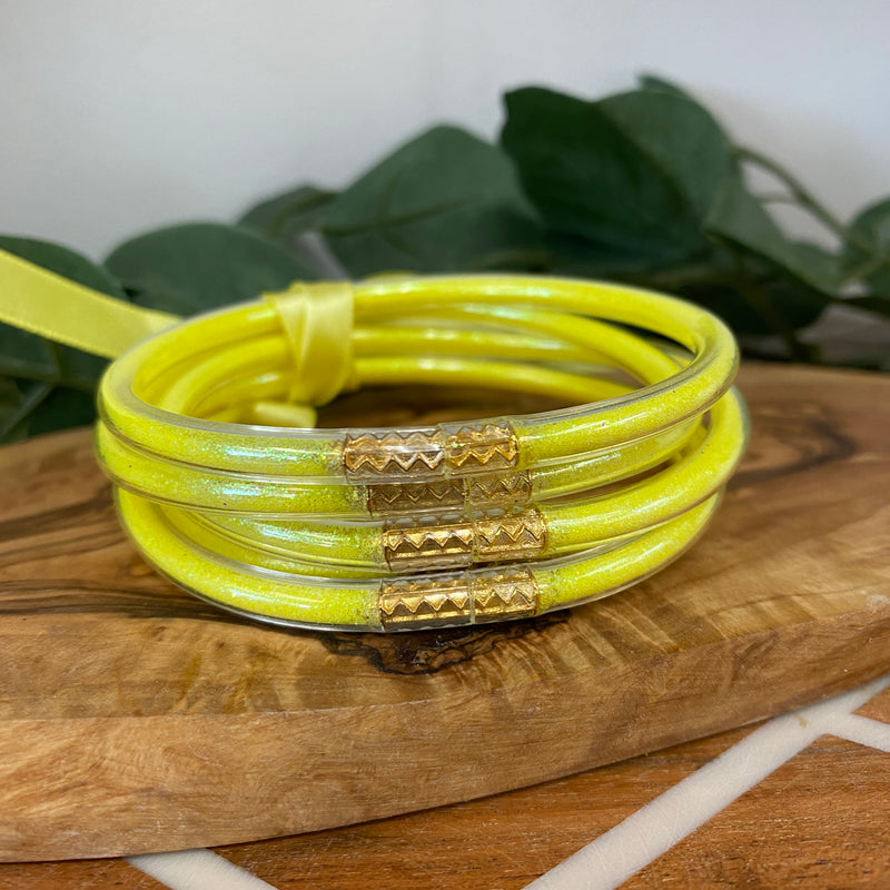NEON YELLOW ALL WEATHER BANGLEBRACELETS-Sissy Boutique-Sissy Boutique