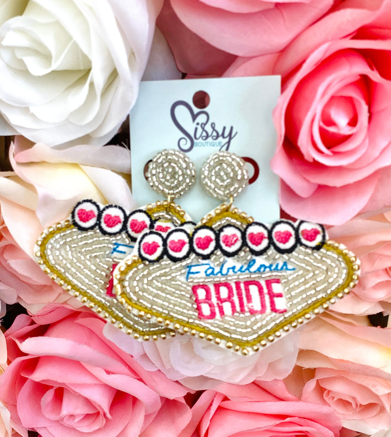 VEGAS BRIDE EARRINGS-Sissy Boutique-Sissy Boutique