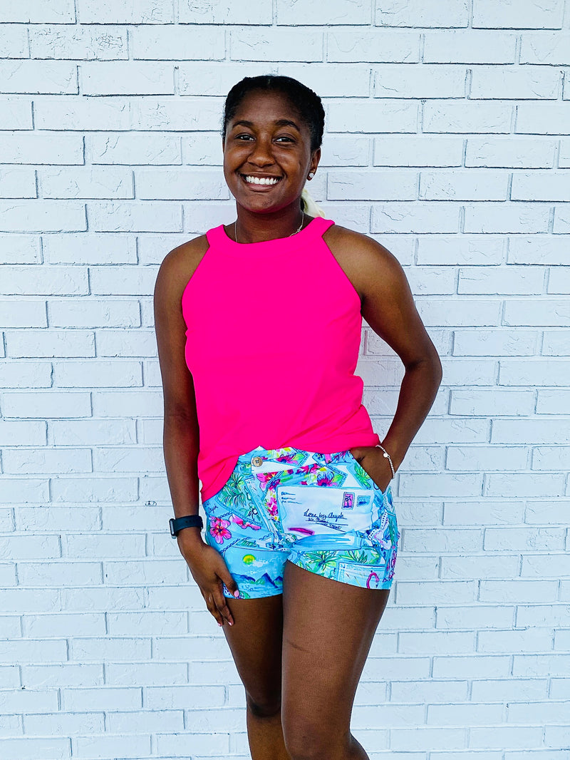 ARYEH ISLAND POSTCARD SHORTS-Sissy Boutique-Sissy Boutique