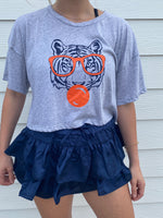 Tiger Glasses Heather Gray Crop Top Sissy Boutique