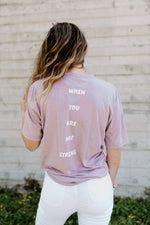 Lean on Me When You Are not Strong Lavender Graphic Tee Sissy Boutique