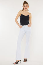 PALLADIA MID RISE FLARE JEANS (PETITE)-Sissy Boutique-Sissy Boutique